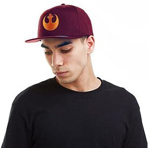 Star Wars Rebel Logo Baseball Cap, Rood (Maroon Mar).
