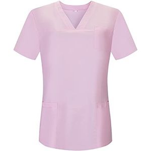 Misemiya - Werkkleding, elastisch, voor dames, korte mouwen, klinisch uniform, hotelreiniging, Ref.G718, kleur 24, M, Kleur 24