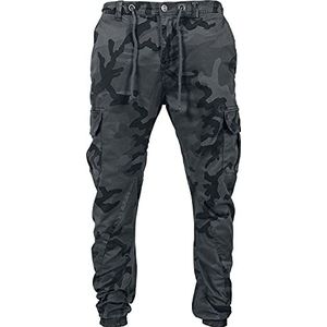 URBAN CLASSICS Cargo joggingbroek voor heren, camouflage-stijl, 6 zakken, 100% katoen, maten S - 5XL, Grijze Camo