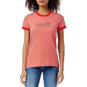 Levi's GR Perfect Ringer Dames T-Shirt Multicolor, XS, Meerkleurig