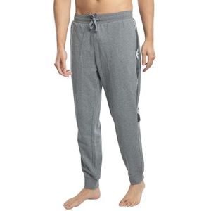 EMPORIO Armani Basic badstof broek met manchetten voor heren, grijs, S, medium melange, maat S, Grijs gemêleerd medium