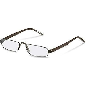 Rodenstock ProRead R2180 leesbril, uniseks, leeshulp voor hypermetropie, bril met licht roestvrijstalen frame (+1/+1,5/+2/+2,5), Grijs/Bruin
