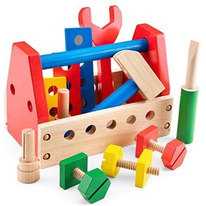 New Classic Toys gereedschapskist educatief imitatiespel voor kinderen, 550, meerkleurig, 13 stuks
