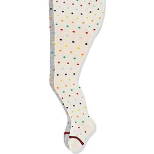 Tommy Hilfiger Uniseks Baby Dot 4 Pack Tights, Wit/Grijs Melange, 62-68 (2 Pack), Wit/Grijs Melange