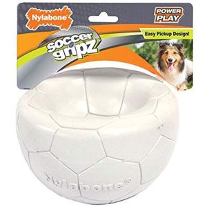 Nylabone Power Play Gripz Hondenvoetbalbal met gemakkelijk op te pakken patroon, maat M - 14 cm
