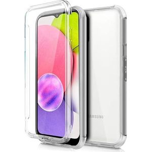 Beschermhoes voor Samsung A037 Galaxy A03s (transparant voor voor- en achterkant)