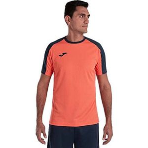 Joma Eco Championship T-shirt met korte mouwen voor heren, neon oranje/marineblauw