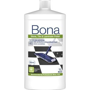 Bona - Polijstmiddel voor harde vloeren 1L - Laminaat parket/PVC/tegels - Hoogglanzende formule - Extra beschermlaag