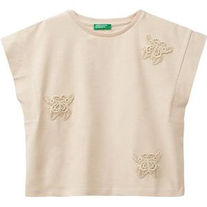 United Colors of Benetton T-shirt pour filles et filles, beige, 122