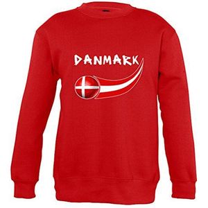 Supportershop Denemarken Sweatshirt voor kinderen, uniseks, ronde hals