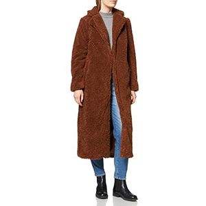 NA-KD Oversized teddy jas dames oversized teddy jas, Bruin