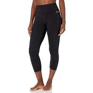 Juicy Couture Waisted Crop Yoga Tight Leggings voor dames, Intens zwart.