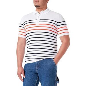 United Colors of Benetton Polo Homme, Blanc à rayures multicolores 911, M