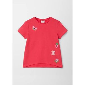 s.Oliver T-shirt met korte mouwen en korte mouwen voor meisjes, Rood 4513