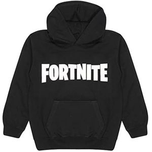 Popgear Fortnite zwarte tekst hoodie voor meisjes, zwart, 8-9 jaar, zwart.