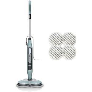 Shark Automatische stoomreiniger met Steam Blaster-modus, 6 microvezeldoekjes, 3 stoominstellingen, vlekverwijdering, voor alle harde vloeren, 8 m snoer, saliegroen, S8201EUCP