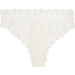 KARL LAGERFELD Tailored Lace Bikini Brief Damesslips, Ivoor (Ral 1013)