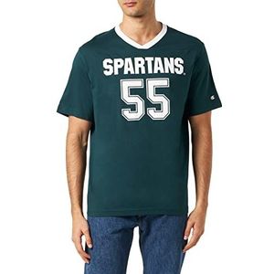 Champion Legacy College Football V-hals S/S T-shirt, flessengroen, L, Fles Groen