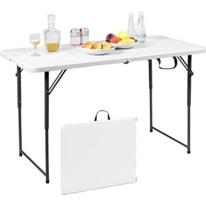 FANTASK Table de camping réglable en hauteur, table pliante portable, table de jardin pliable avec poignée de transport