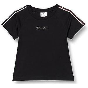 Champion Legacy Tape 2.0 G - S-s Crewneck T-shirt voor meisjes, zwart.