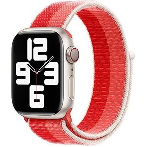 Armband met klittenbandsluiting voor Apple Watch (42/44/45 mm), roze/rojo, talla única, roze/rojo