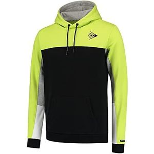 Dunlop Sports Essentials Tennis-T-shirt met capuchon, uniseks, Geel/Zwart