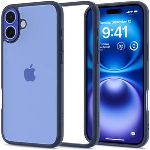 Spigen Beschermhoes voor iPhone 16, Ultra Hybrid, [Anti-vergeling] 6,1 inch - Marineblauw