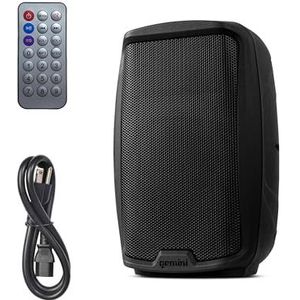 Gemini Sound AS-2108BT Active Bluetooth PA-systeem, DJ luidspreker 500 W woofer 500 W, SD, USB, XLR ingang/uitgang, 2 x 1/4 inch microfoon/RCA en punt-ingangen, TWS