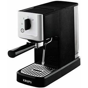 Krups XP344010 Koffiezetapparaat Calvi Druk 15 Bar Espressomachine Thermoblok Stoommondstuk Espresso Chocolade Melkdranken 1,1 L Zwart