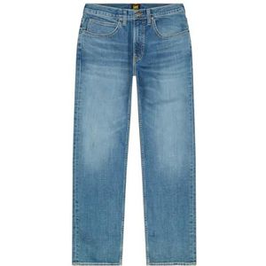 Lee Jean Brooklyn pour homme, coupe droite, coupe droite, coupe droite, Bleu/rouge/blanc, 30W / 32L