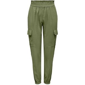 ONLY Onlaris Life Hw Pb Cargo Broek CC Wvn Dames Cargobroek (1 stuk), Capulet Olive