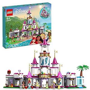 LEGO 43205 Disney Princess Het ultieme avonturenkasteel Set met Ariël, Rapunzel en Tiana, Leuke Kerstcadeaus voor Meiden of Jongens vanaf 6 Jaar