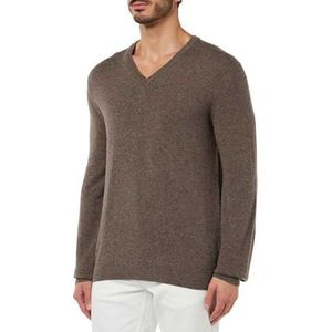 Hackett London Merino Cash Mix V trui voor heren, Bruin (schors)