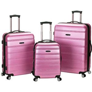 Rockland Melbourne harde koffer met zwenkwielen, Roze