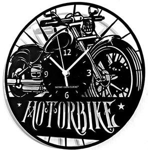 Instant Karma Clocks Motorrijder ➤ Wandklok voor motorrijders, motorfietsers, motorfans, cadeau-idee