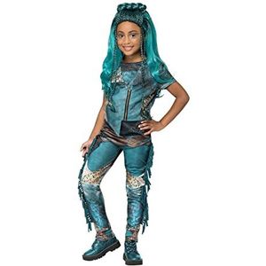Smiffys 51592L Officieel gelicentieerd Disney-kostuum Uma Descendants voor meisjes, zwart en groen, L 10-12 jaar