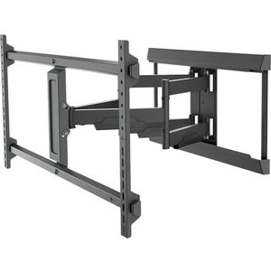 goobay TV-muurbeugel van 43 inch tot 90 inch (109-229 cm), tv-houder, max. 60 kg, volledig mobiel (draaibaar, kantelbaar, zijdelings verschuiven) 71216