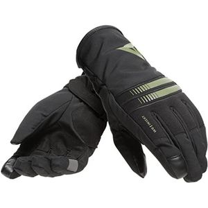 Dainese Plaza 3 Lady D-Dry Gloves, waterdichte motorhandschoenen, dames, zwart/bronsgroen, XXS