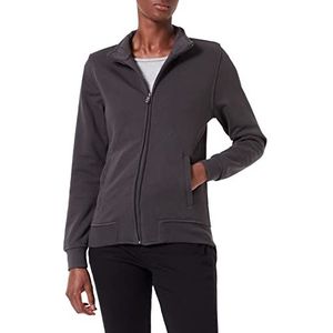 HRM Premium dames sweatjack Fair Trade 360 g/m², 70% katoen en 30% gerecycled polyester, Donkergrijs