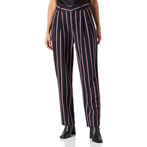 Pepe Jeans Dames Fiorel Stripe met gaten, rood 286 burnt, XS, Rood 286 Burnt.
