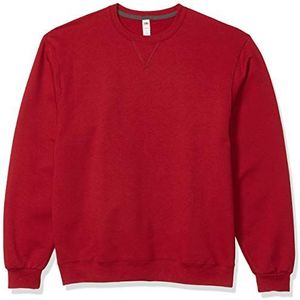 Fruit of the Loom Fleece Crew Sweatshirt voor heren, Cardinal, 3XL, Kardinaal