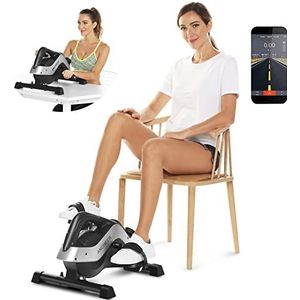 ANCHEER Mini-hometrainer, fitnessapparaat voor armen en benen, fitnessapparaat voor thuis met app-functie, 8 weerstandsniveaus en lcd-display