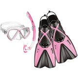 Mares X-One Snorkelmasker voor meisjes, piraat, snorkel, zwemvliezen, roze, maat XS