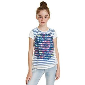 Desigual Girl Knit T-shirt met korte mouwen (TS_nuevayork) voor meisjes, Wit (1000)