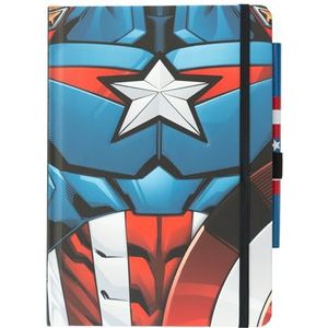 Grupo Erik - Carnet de Notes Marvel, Captain America | Bullet Journal | Notebook | Bullet Agenda | Carnet Pointillé Format A5