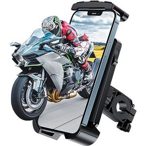 JOEAIS Fietshouder, 360 graden draaibaar, voor motorfiets, fietsstuur voor smartphones van 4,5 tot 7,2 inch, compatibel met iPhone 14/13/12/11 Pro Max/Xs, Galaxy, Huawei enz.