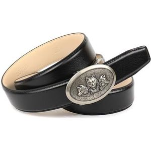 Anthoni Crown Automatische lederen riem heren riem, zwart.