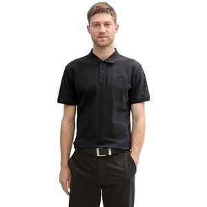 TOM TAILOR 1046884 Poloshirt voor heren, 29999 - Zwart, M