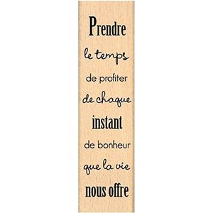 Florilèges Design FF309015 stempel voor scrapbooking, motief ""Prendre Le Time"", beige, 15 x 4 x 2,5 cm