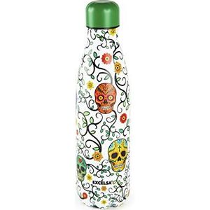 Excelsa Calavera thermosfles, dubbelwandig 18/10 roestvrij staal, inhoud: 500 ml